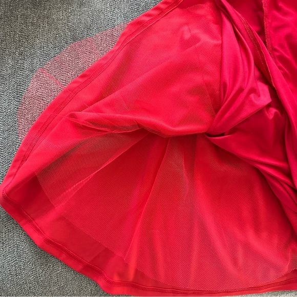 NWT Stretch Sexy Red Long Sleeve Puff Mini Party Dress Holiday Cocktails Size XL - Picture 7 of 7